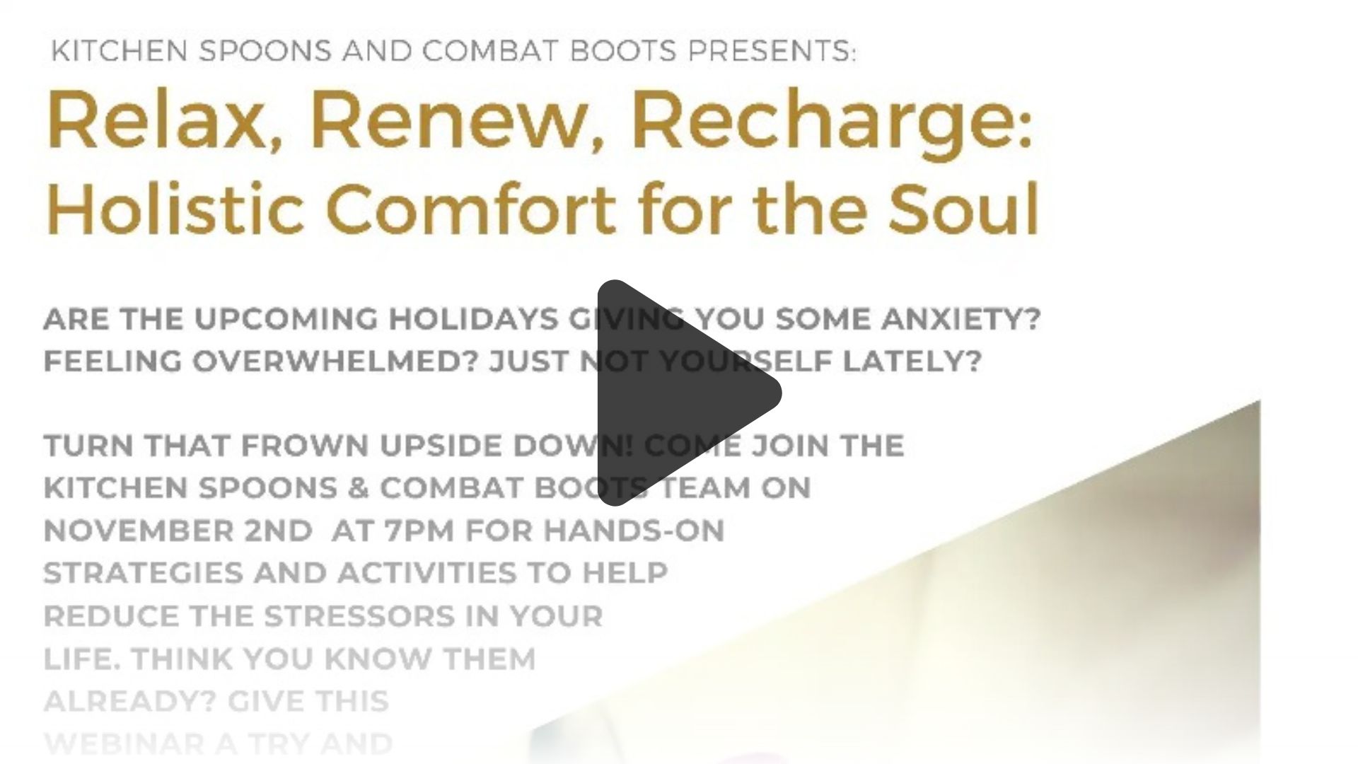 kitchen spoons & combat boots renew and relax