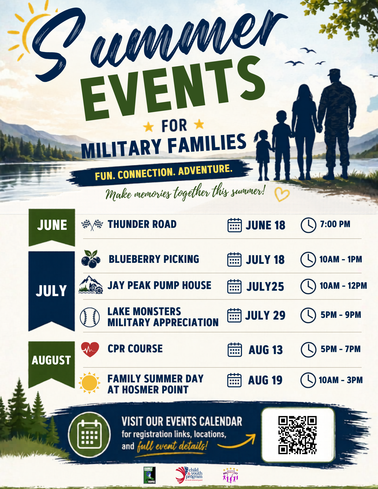 VTNG Family Programs CYP summer events calendar VTNG Family Programs CYP summer events calendar